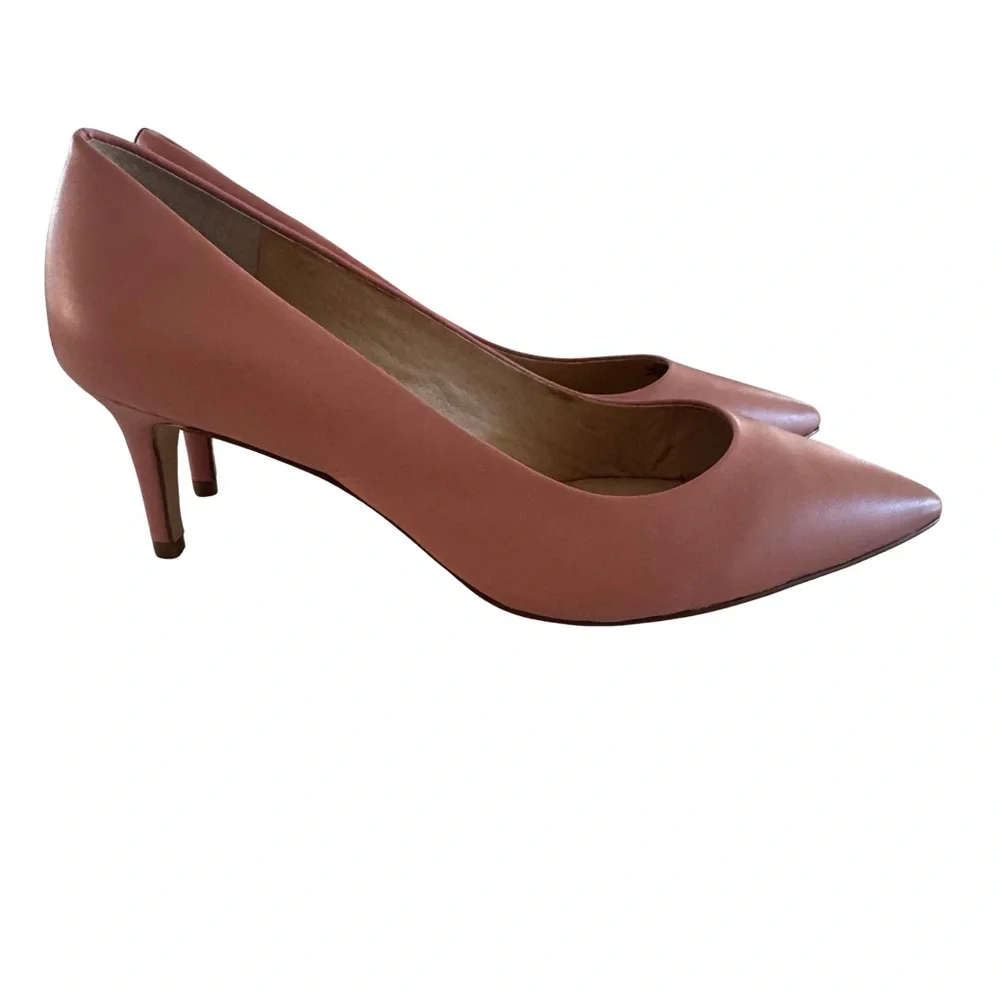 Louise et Cie Dusty Rose Pink Pointed Toe Kitten Heel Leather Pumps Size 8M - Picture 2 of 8